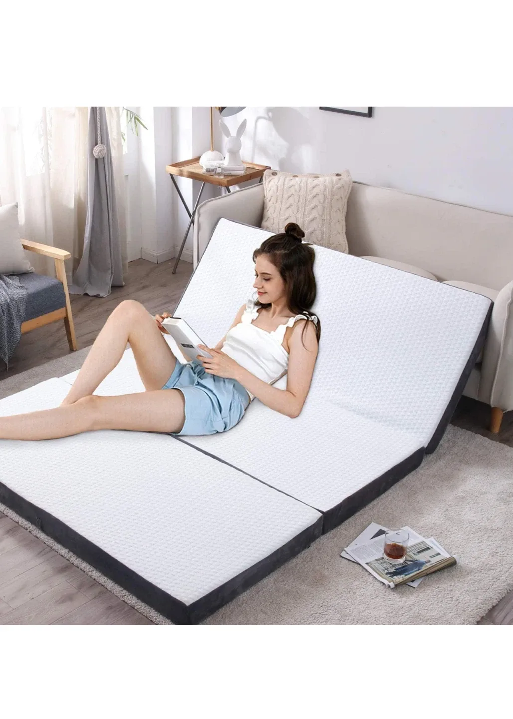 GOHOME 60"x80" Queen Size Folding Mattress image indicator(2)