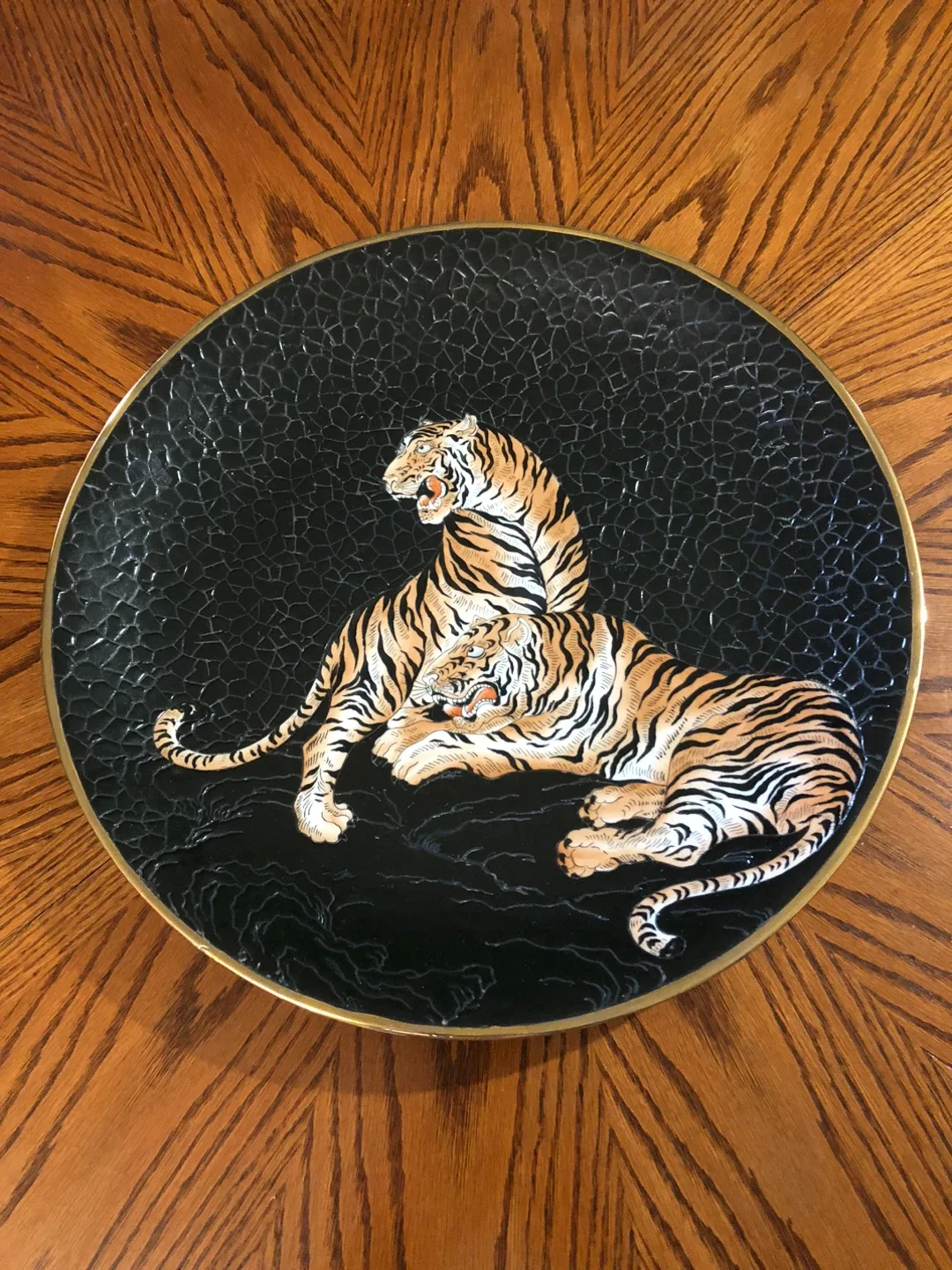 Kynder-Harris Decorative Plate with Tiger Design thumbnail
