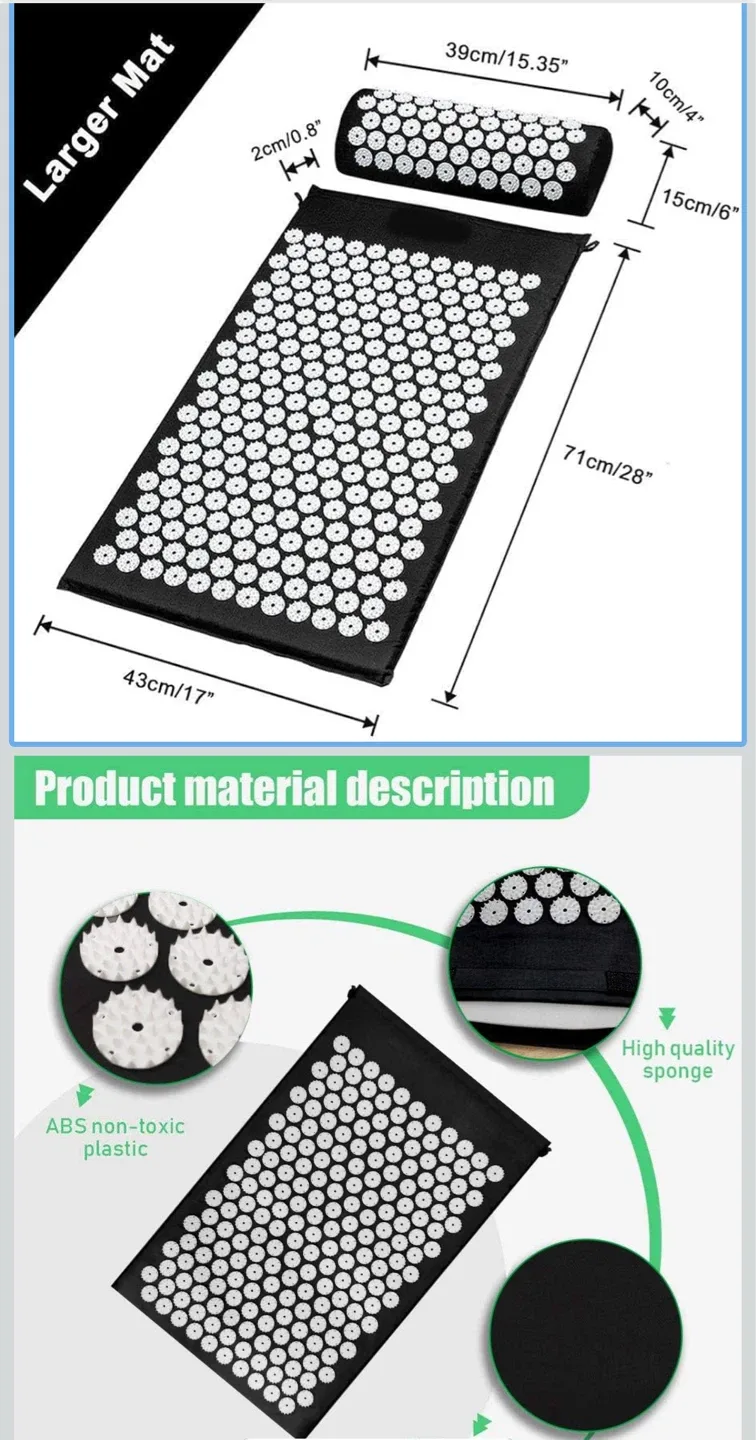Acupressure Mat and Pillow Set image indicator(2)