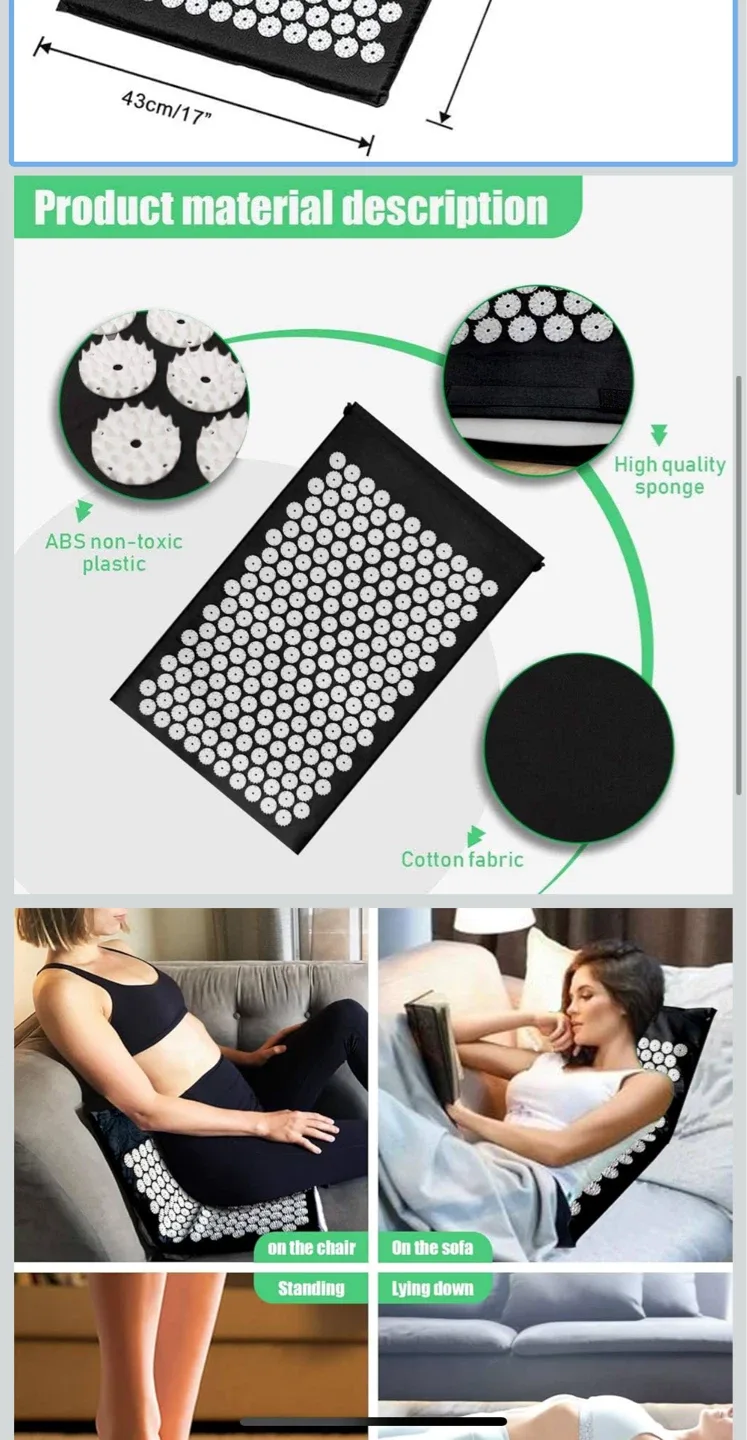 Acupressure Mat and Pillow Set image indicator(3)