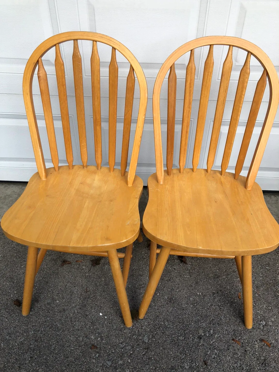 Set of 2 Wooden Windsor Chairs thumbnail