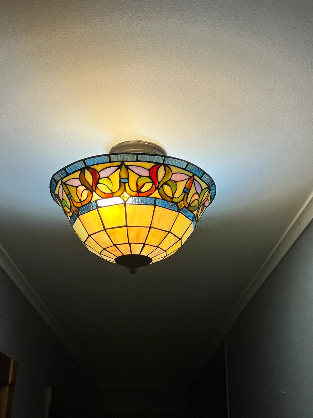 Stained Glass Ceiling Light Fixture