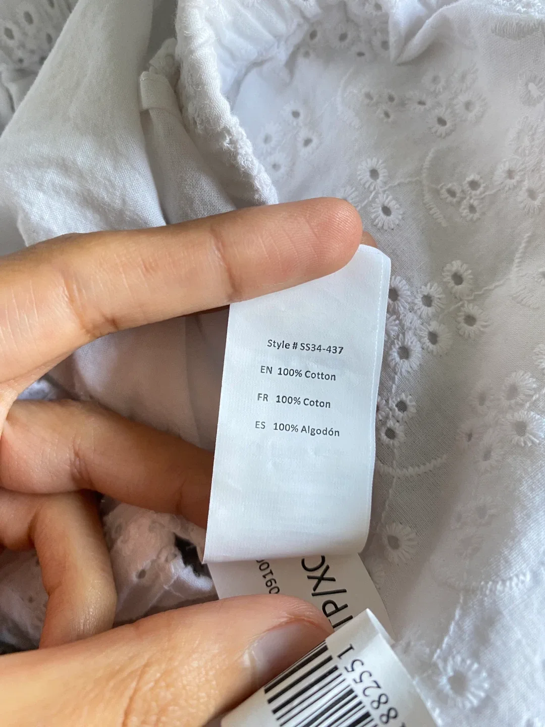 100% Cotton Bow Eyelet Embroidery Shorts image indicator(2)