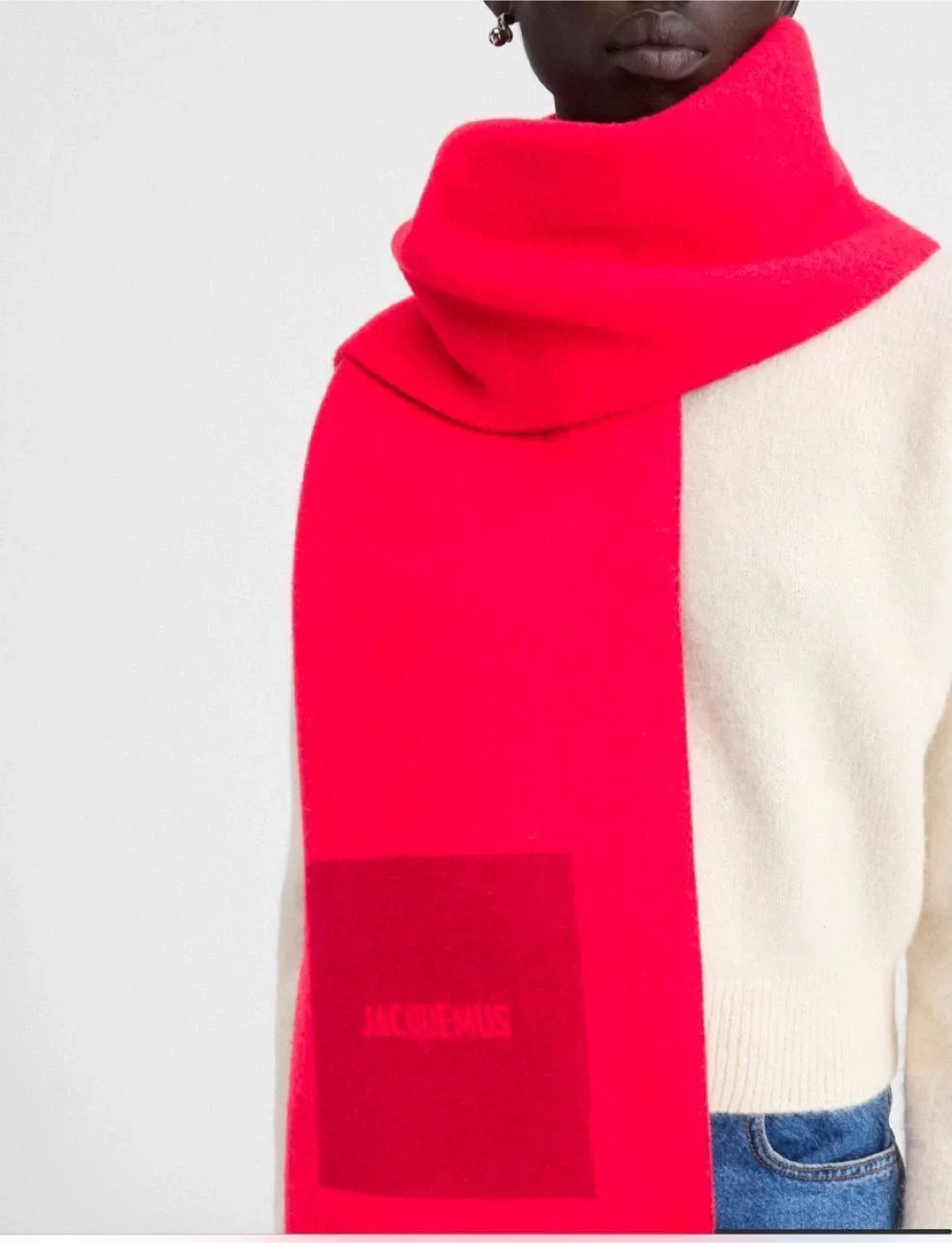 Jacquemus Le Rond Carré Scarf - Red thumbnail