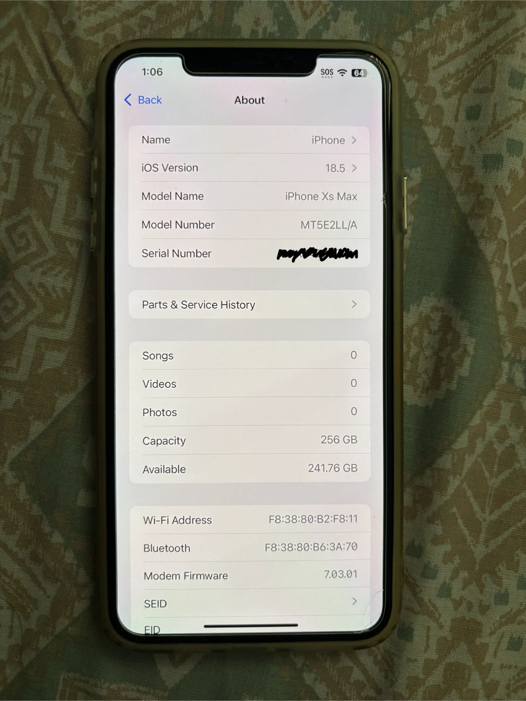 iPhone XS Max 256GB Silver- Factory Unlocked - photo 3