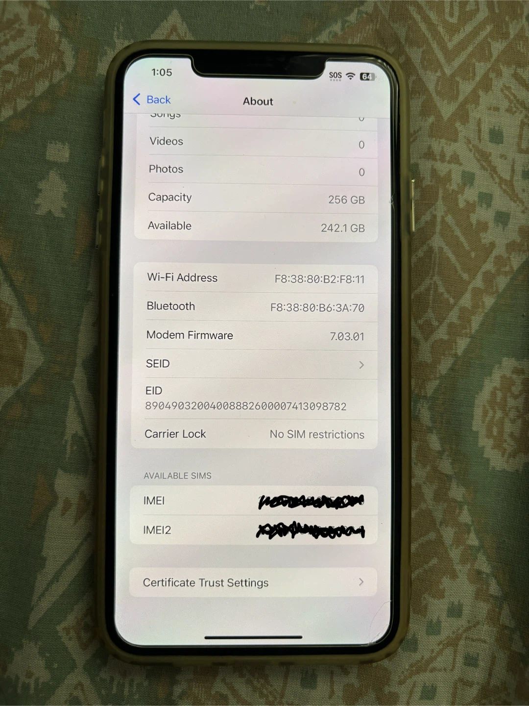 iPhone XS Max 256GB Silver- Factory Unlocked - photo 4