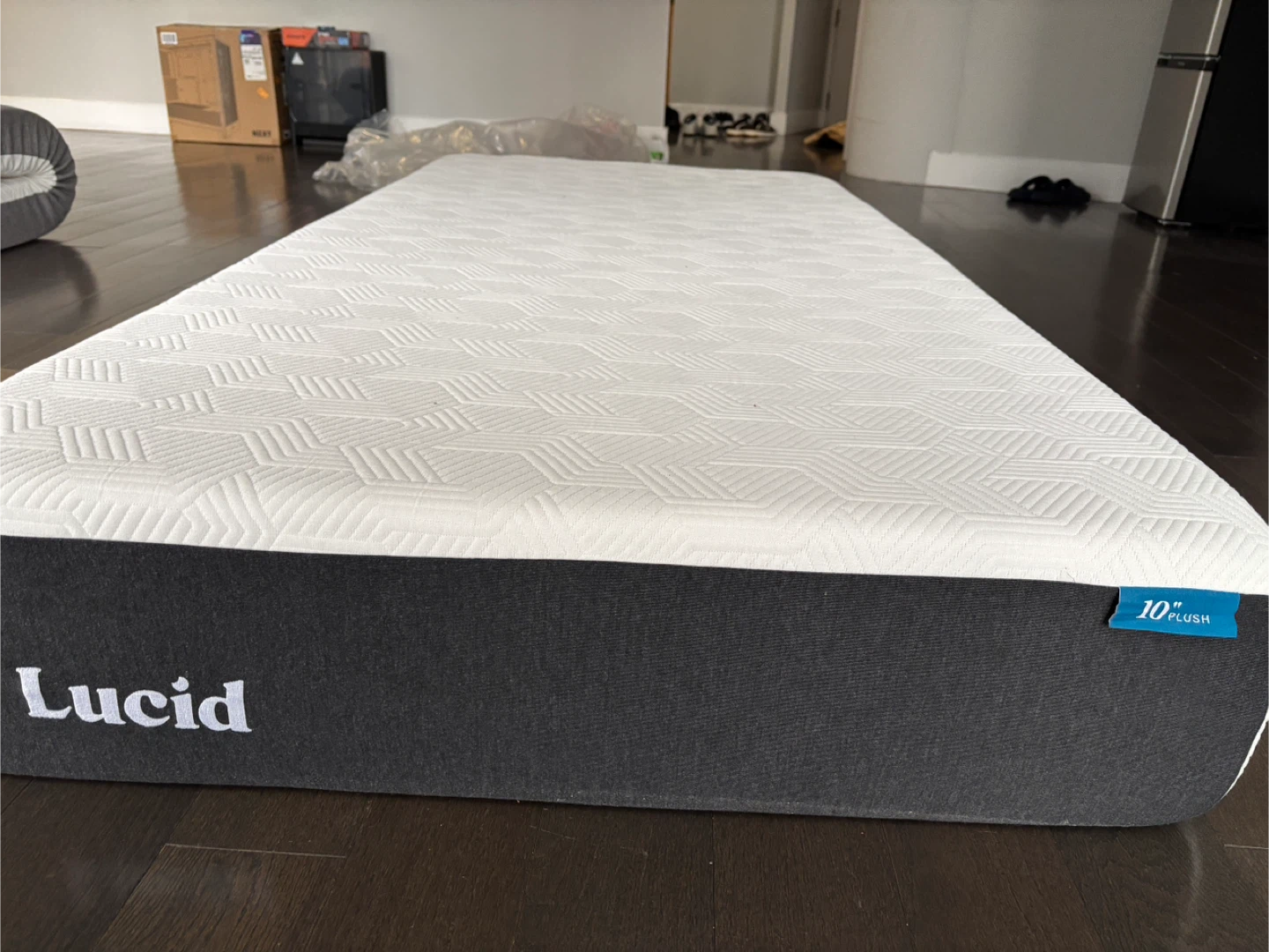LUCID 10 Inch Memory Foam Mattress Twin XL - Plush Feel