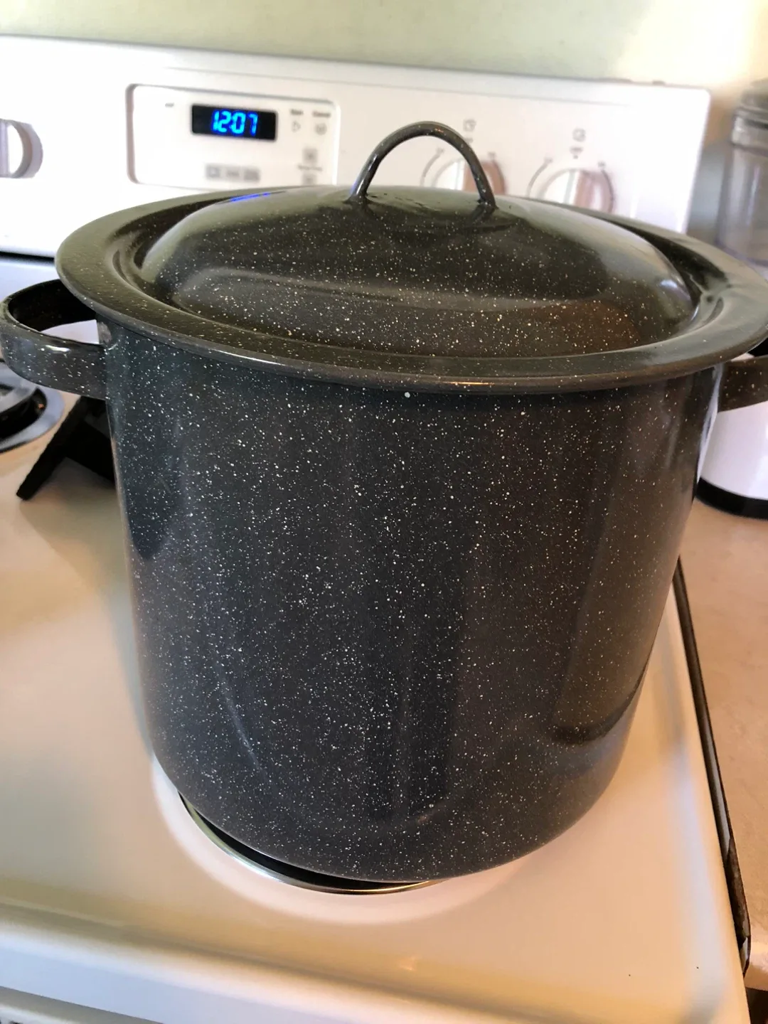 Speckled Grey Stock Pot with Lid thumbnail