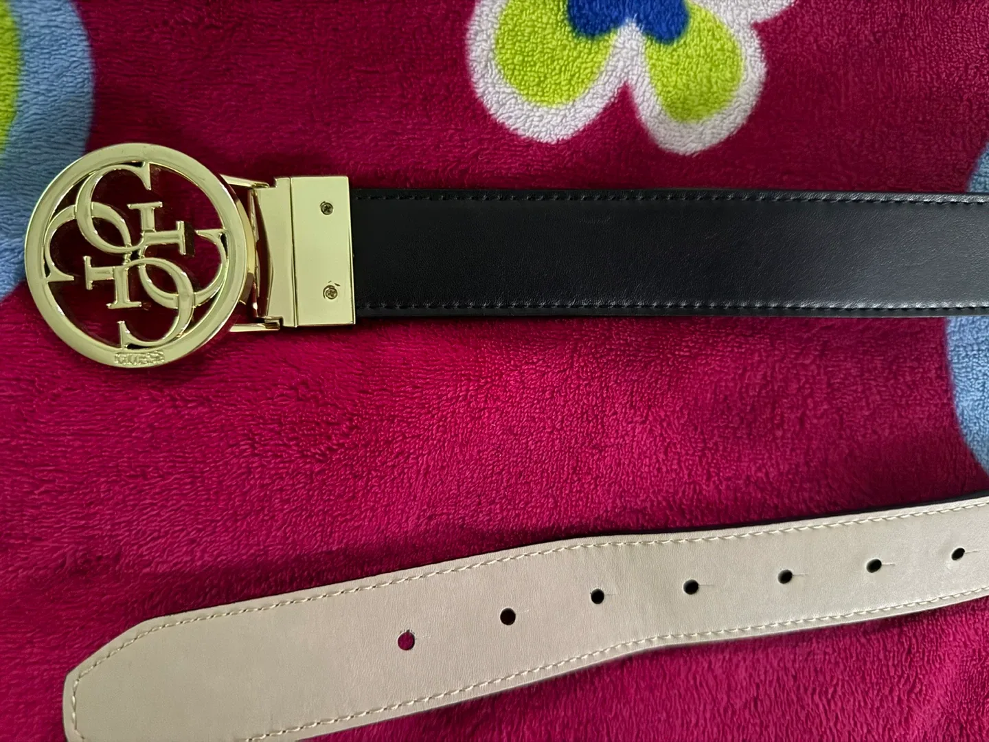 Guess Reversible Belt - Black/Beige