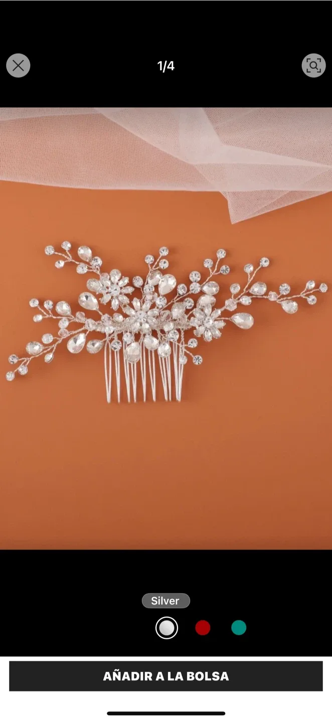 Silver Hair Comb Set image indicator(2)