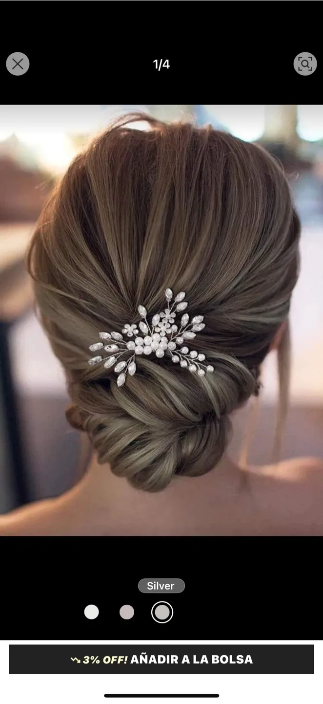 Silver Hair Comb Set image indicator(3)