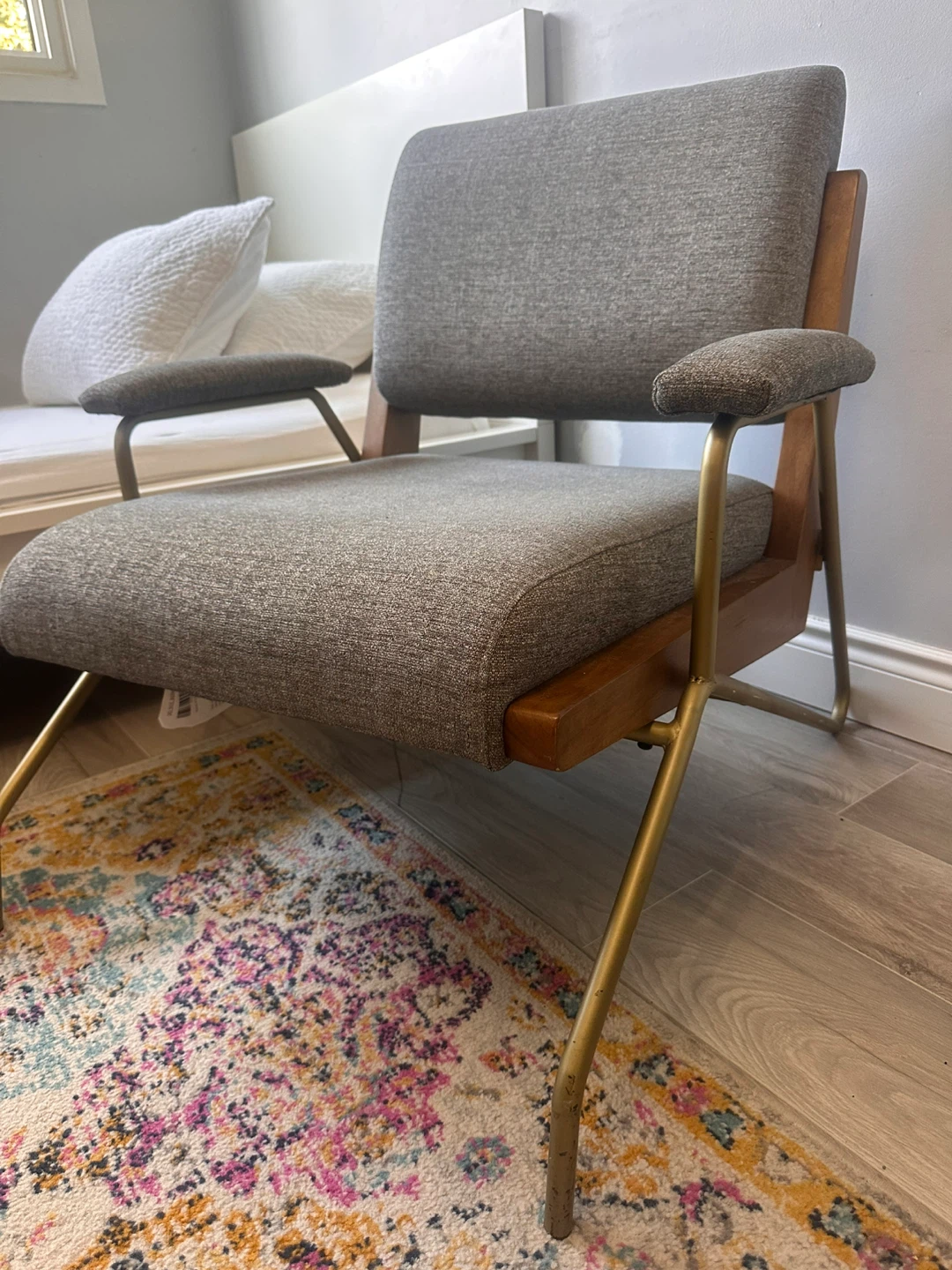 Mid-Century Modern Style Armchair - Grey - photo 2