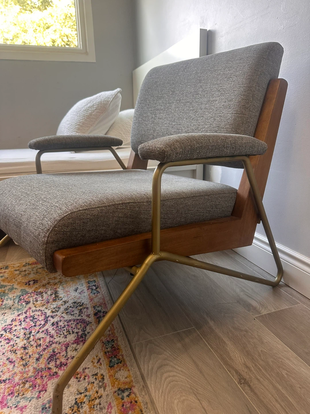 Mid-Century Modern Style Armchair - Grey