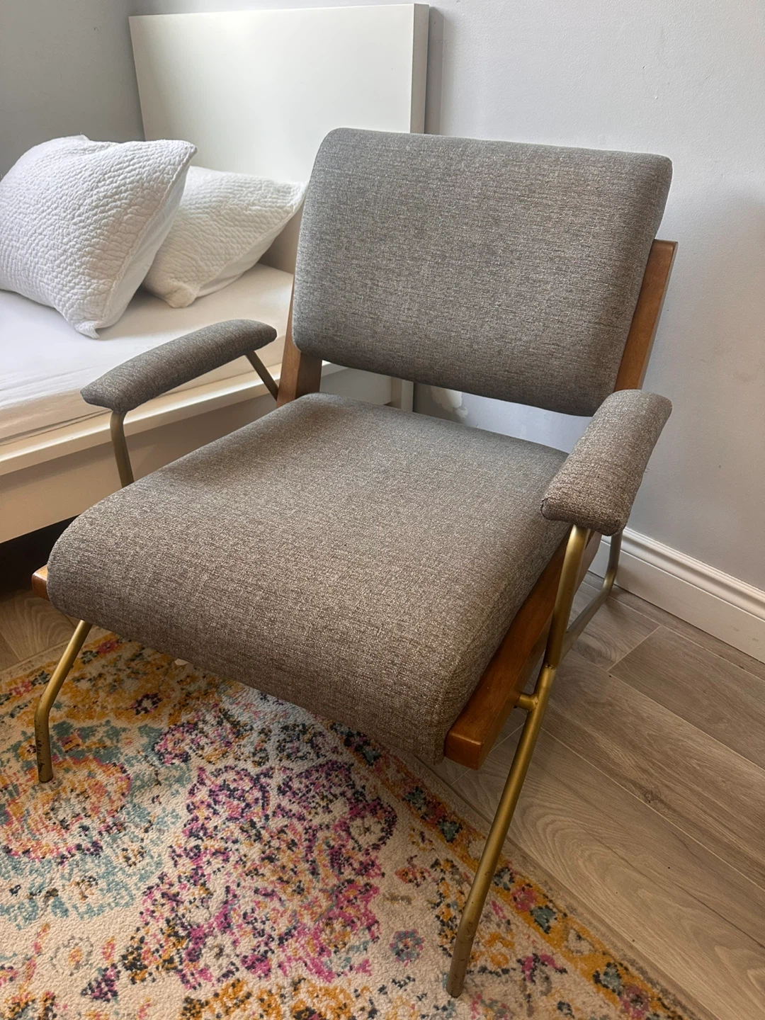 Mid-Century Modern Style Armchair - Grey - photo 3