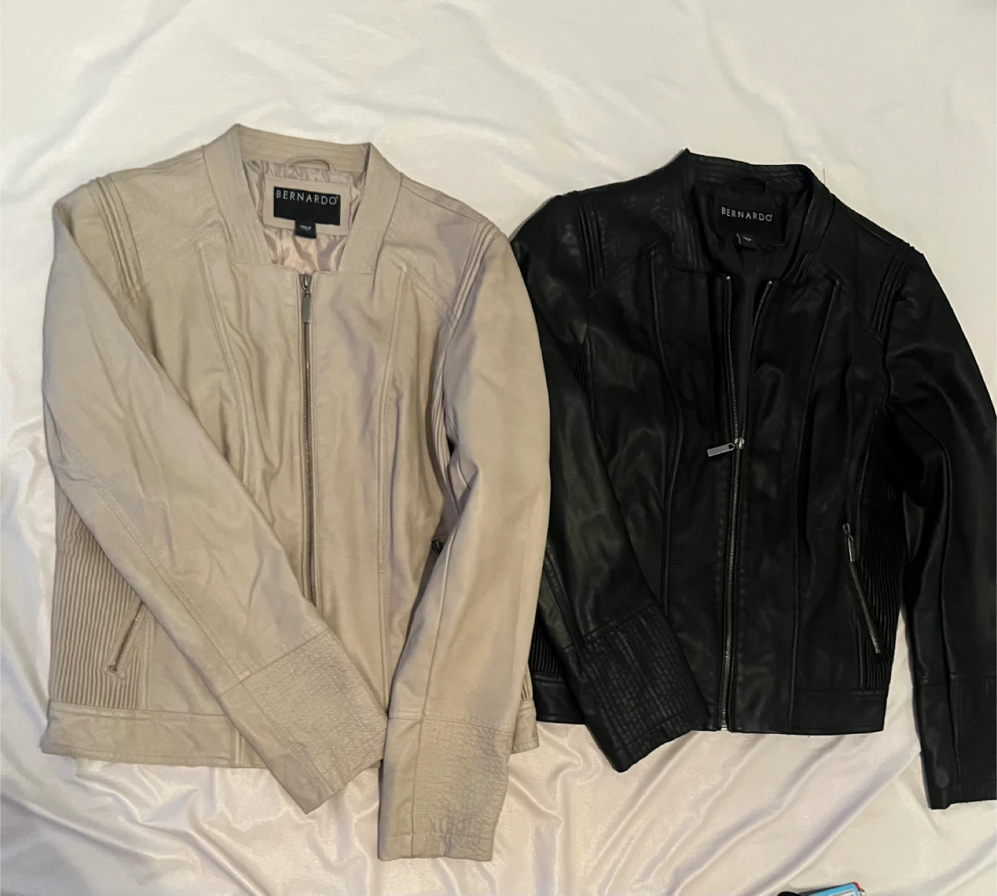2 Bernardo Leather Jacket - Black & Beige