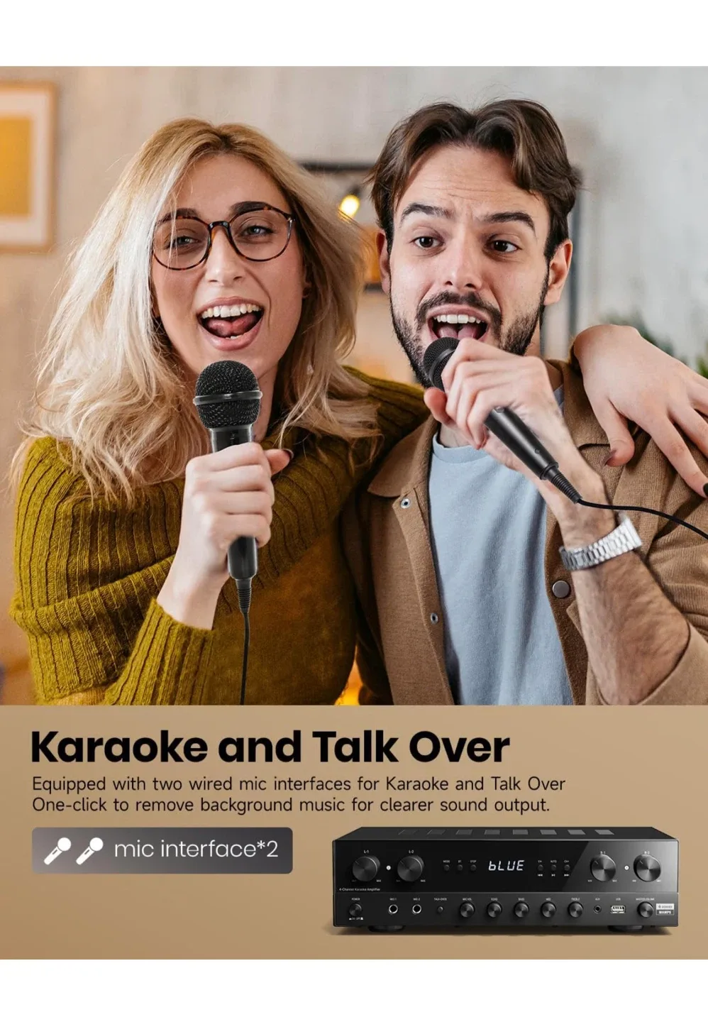 Donner Bluetooth 5.0 Stereo Amplifier - New image indicator(6)