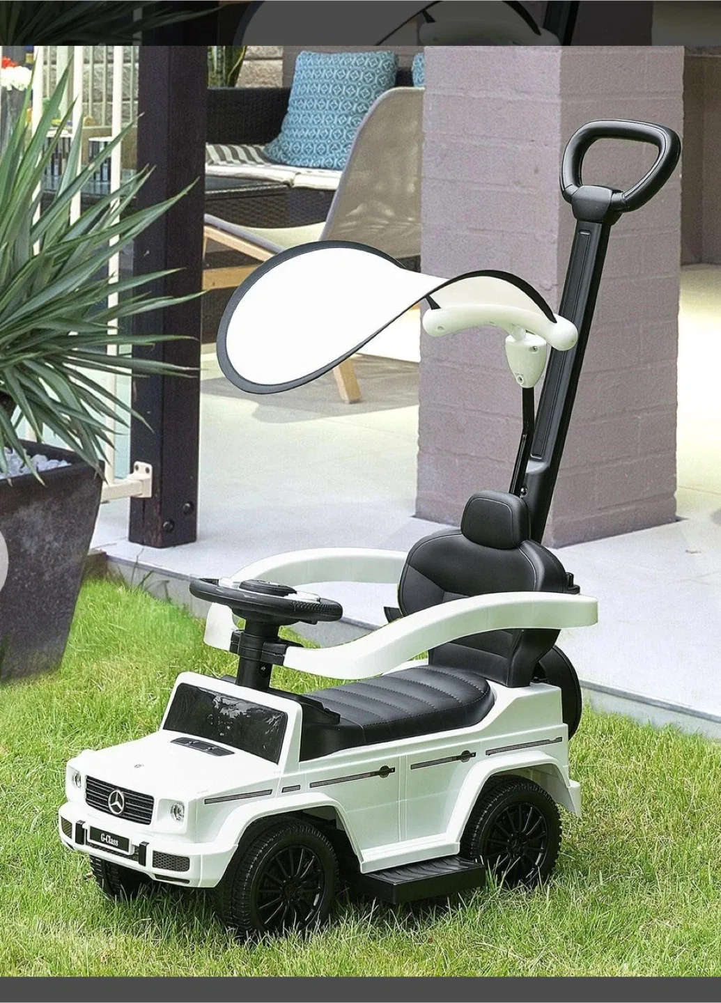 New Aosom Mercedes-Benz G-Class Ride-On Push Car - White image indicator(2)