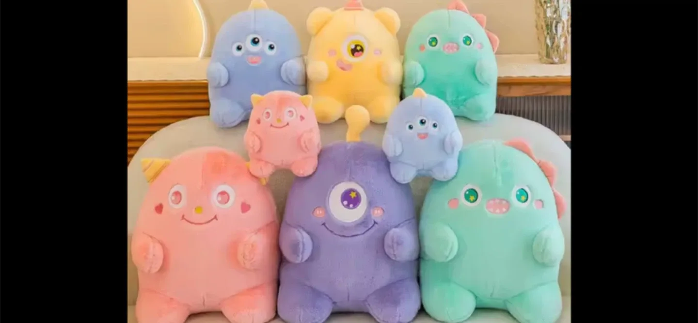 NEW! Large Cartoon Monster Plush Toy with Tags! image indicator(8)