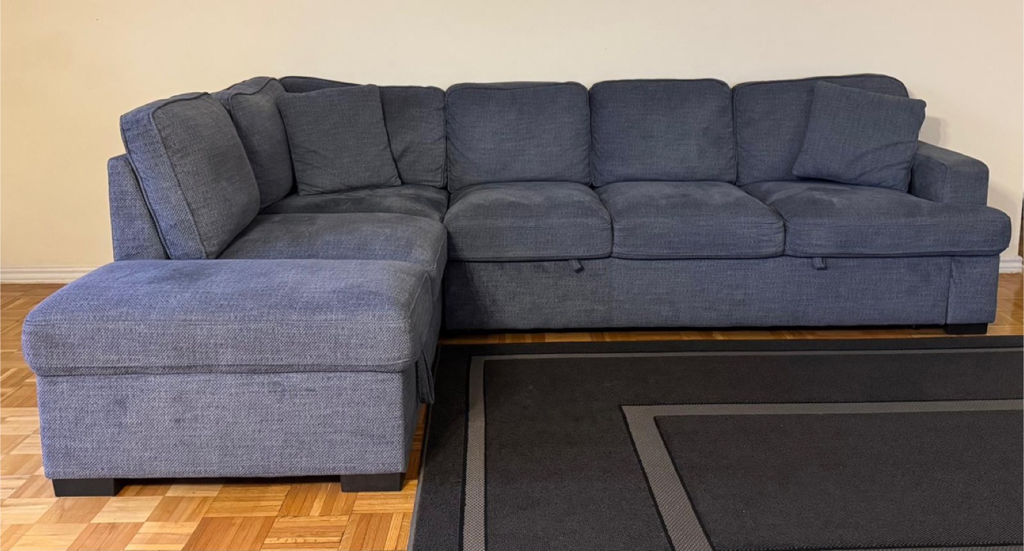 Grey Sectional Sofa with Chaise Lounge