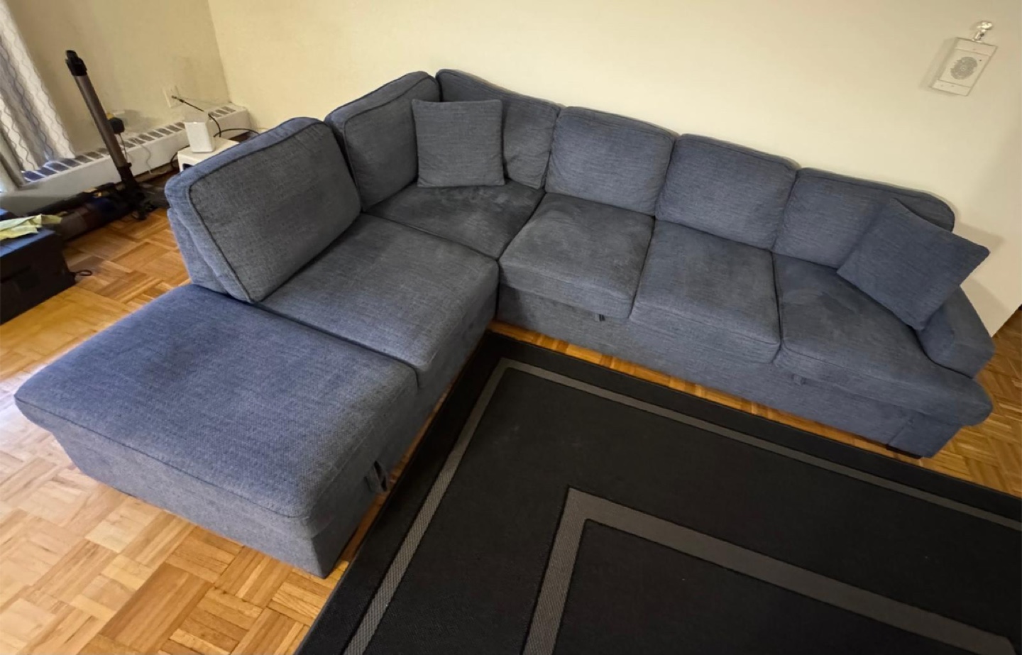 Grey Sectional Sofa with Chaise Lounge - photo 3