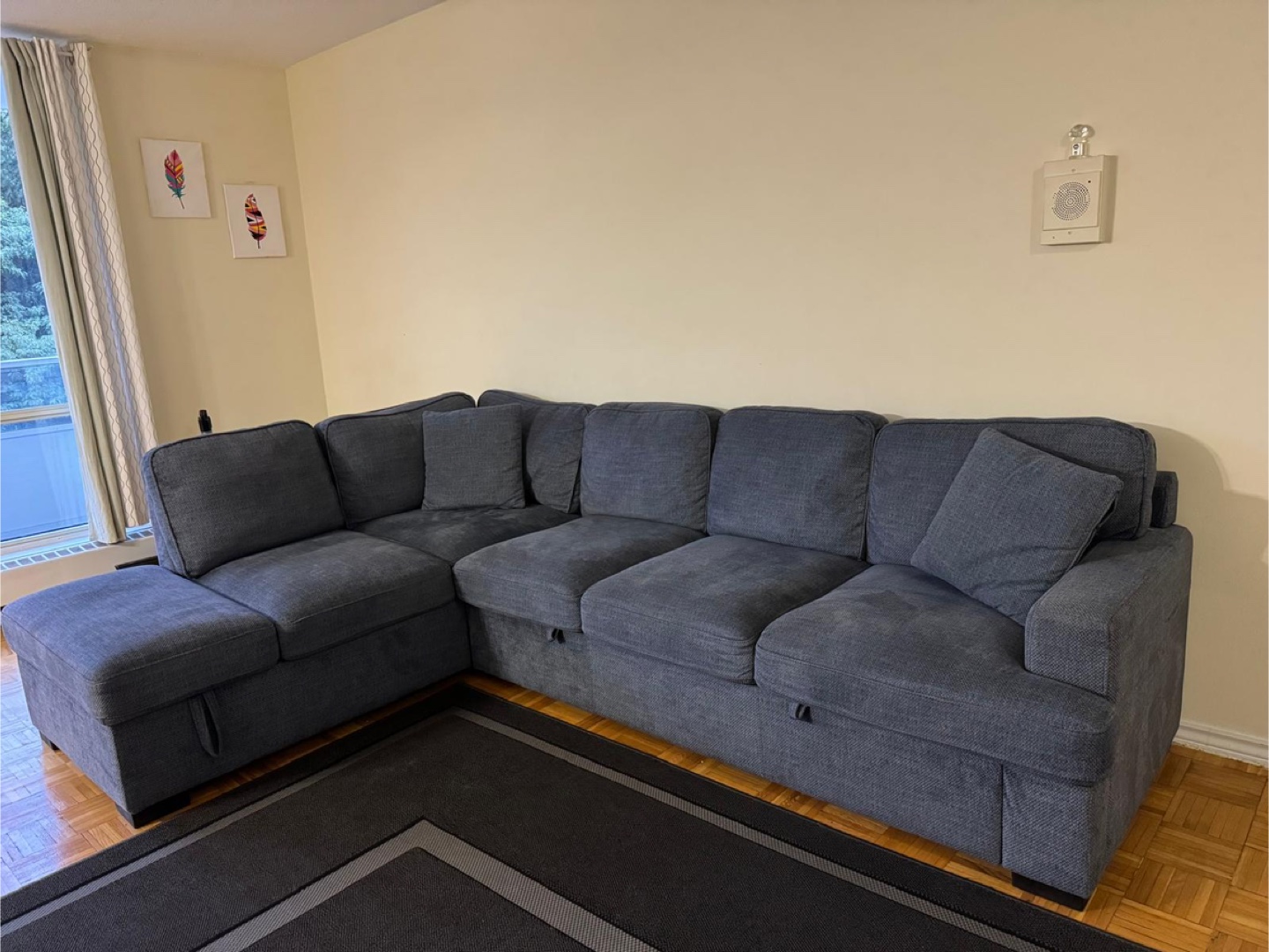 Grey Sectional Sofa with Chaise Lounge - photo 2