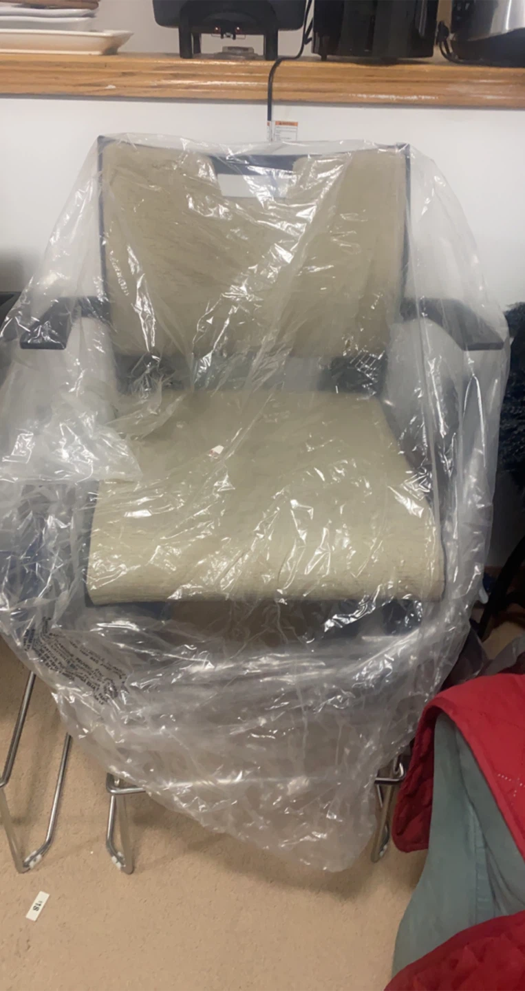 Office Chair - Beige Fabric, Chrome Frame - photo 3