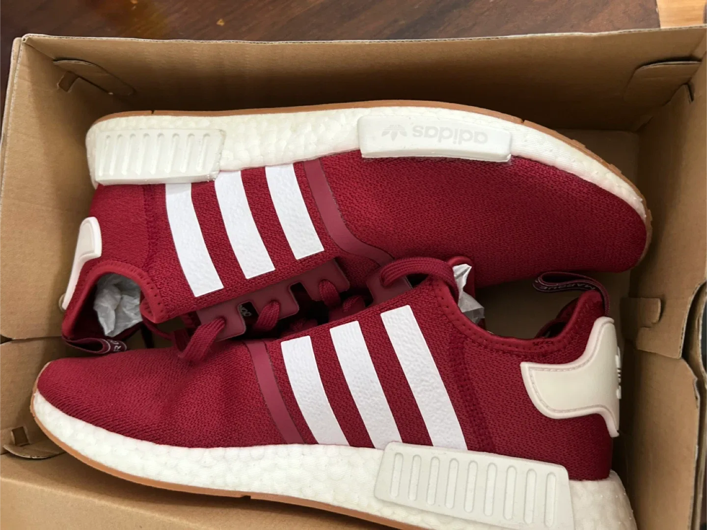 Adidas NMD_R1 Burgundy Shoes US 11.5 image indicator(2)