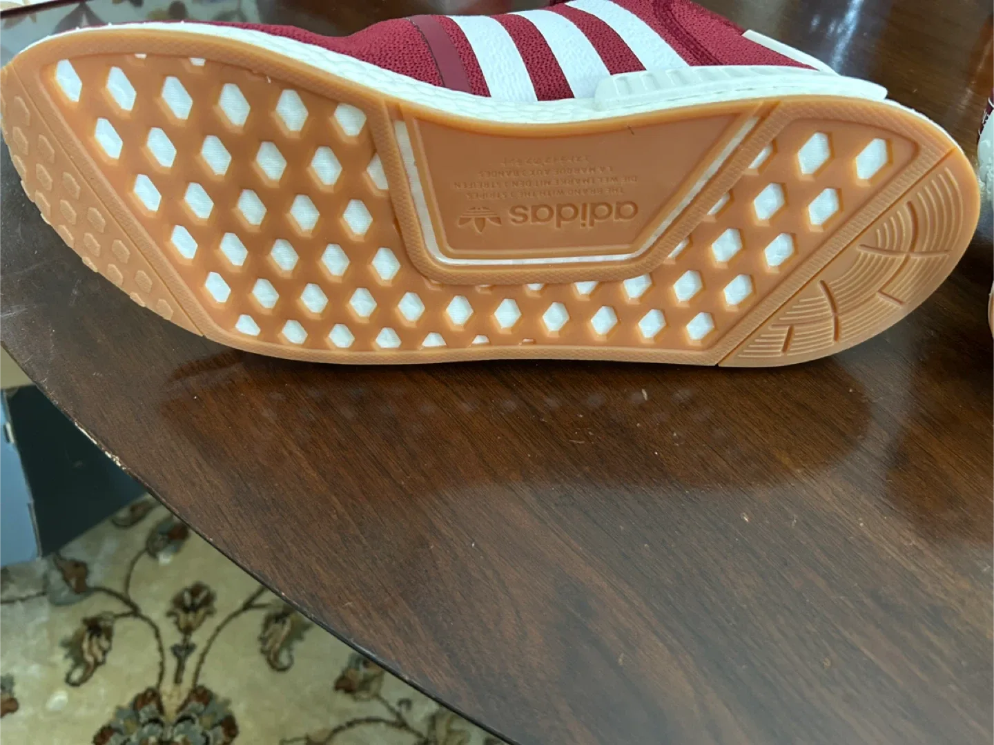 Adidas NMD_R1 Burgundy Shoes US 11.5 image indicator(4)