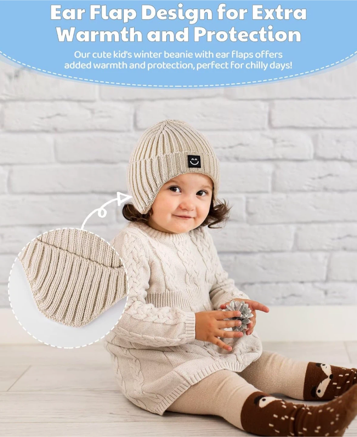 Kids Winter Beanie Hat with Earflaps 6-24 Months - photo 4