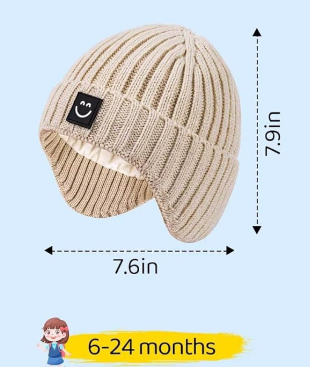 Kids Winter Beanie Hat with Earflaps 6-24 Months - photo 3