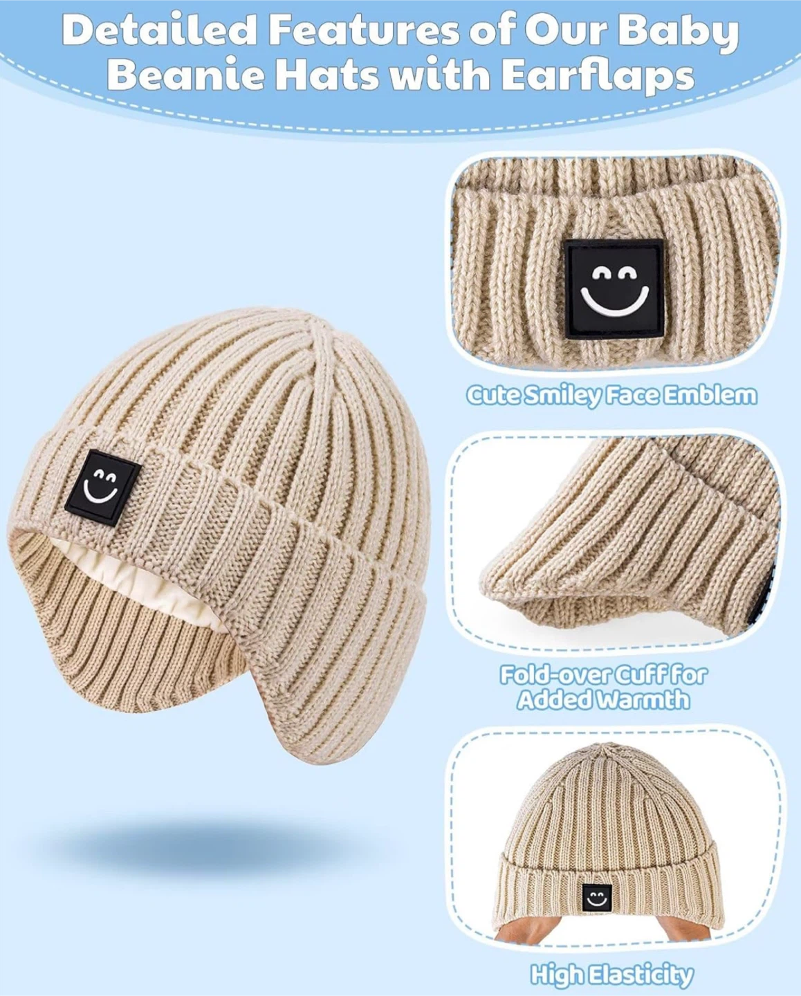 Kids Winter Beanie Hat with Earflaps 6-24 Months - photo 5