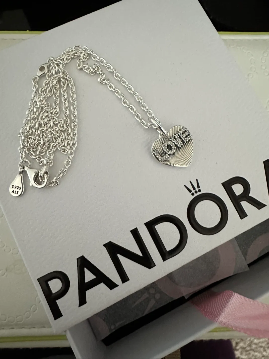 Pandora 'Love' Heart Necklace thumbnail