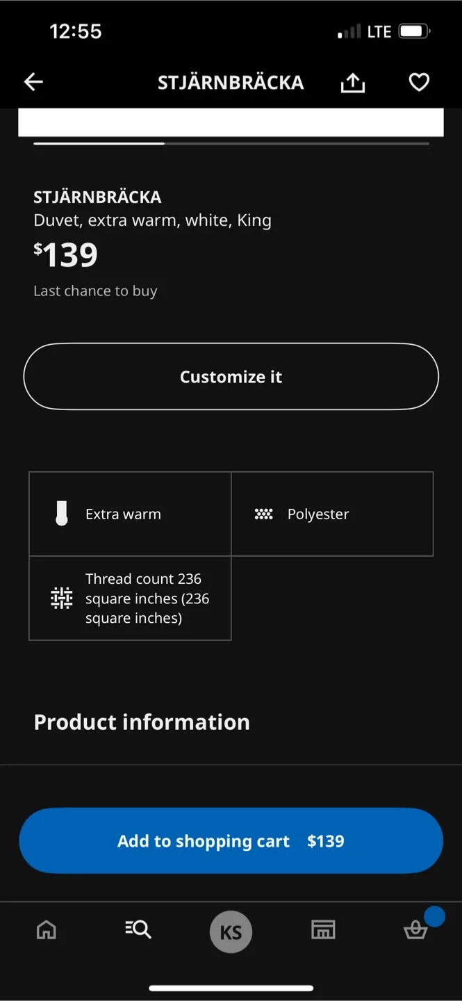 IKEA STJÄRNBRÄCKA King Duvet - Extra Warm image indicator(2)