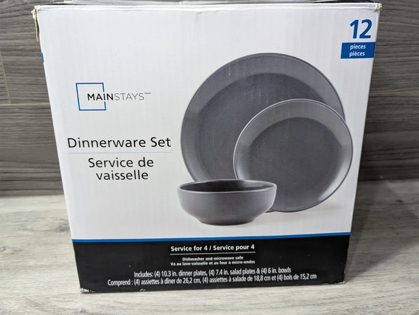Mainstays 12-Piece Dinnerware Set - Service for 4 thumbnail