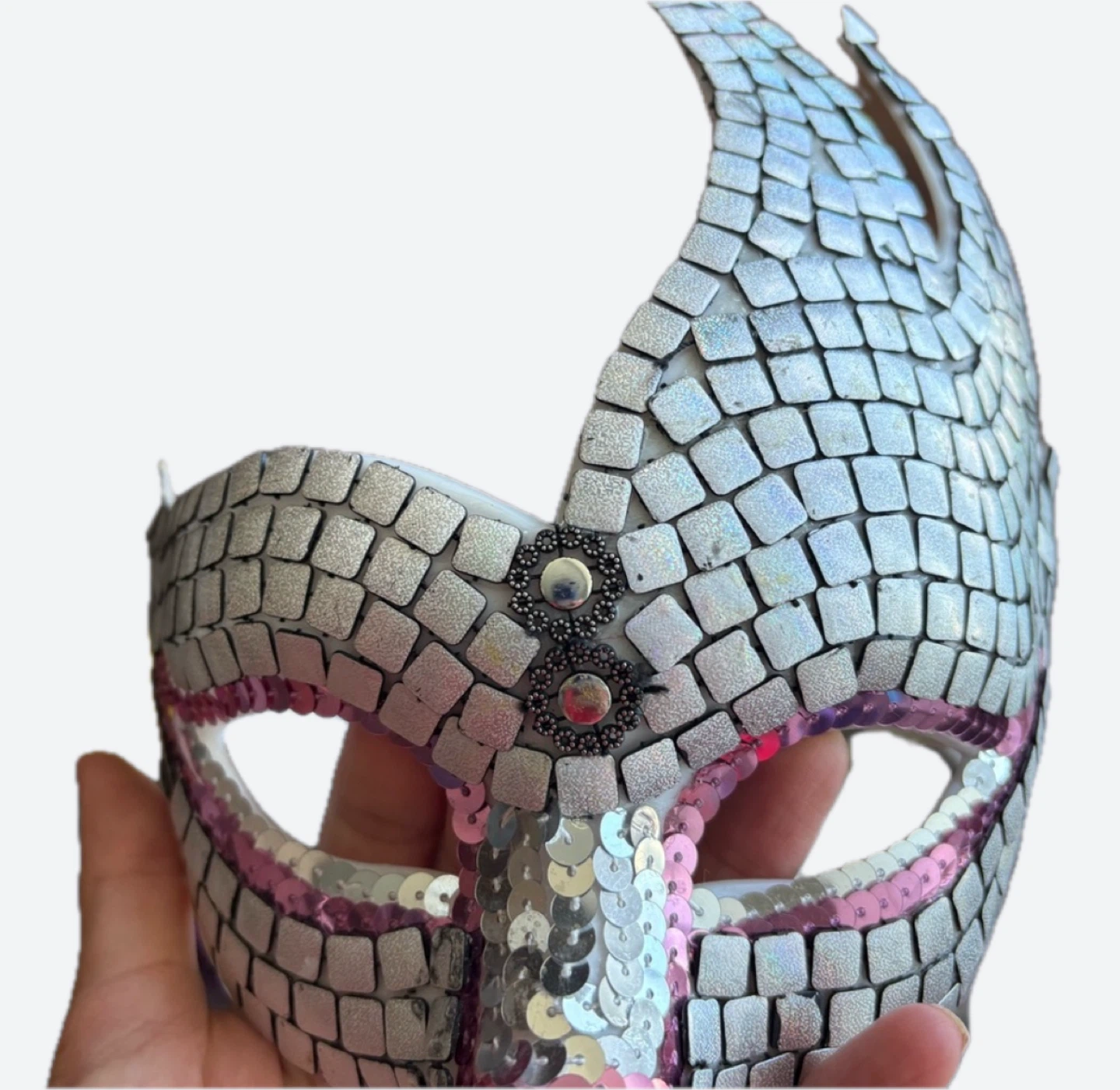 Halloween Silver Mosaic Mask