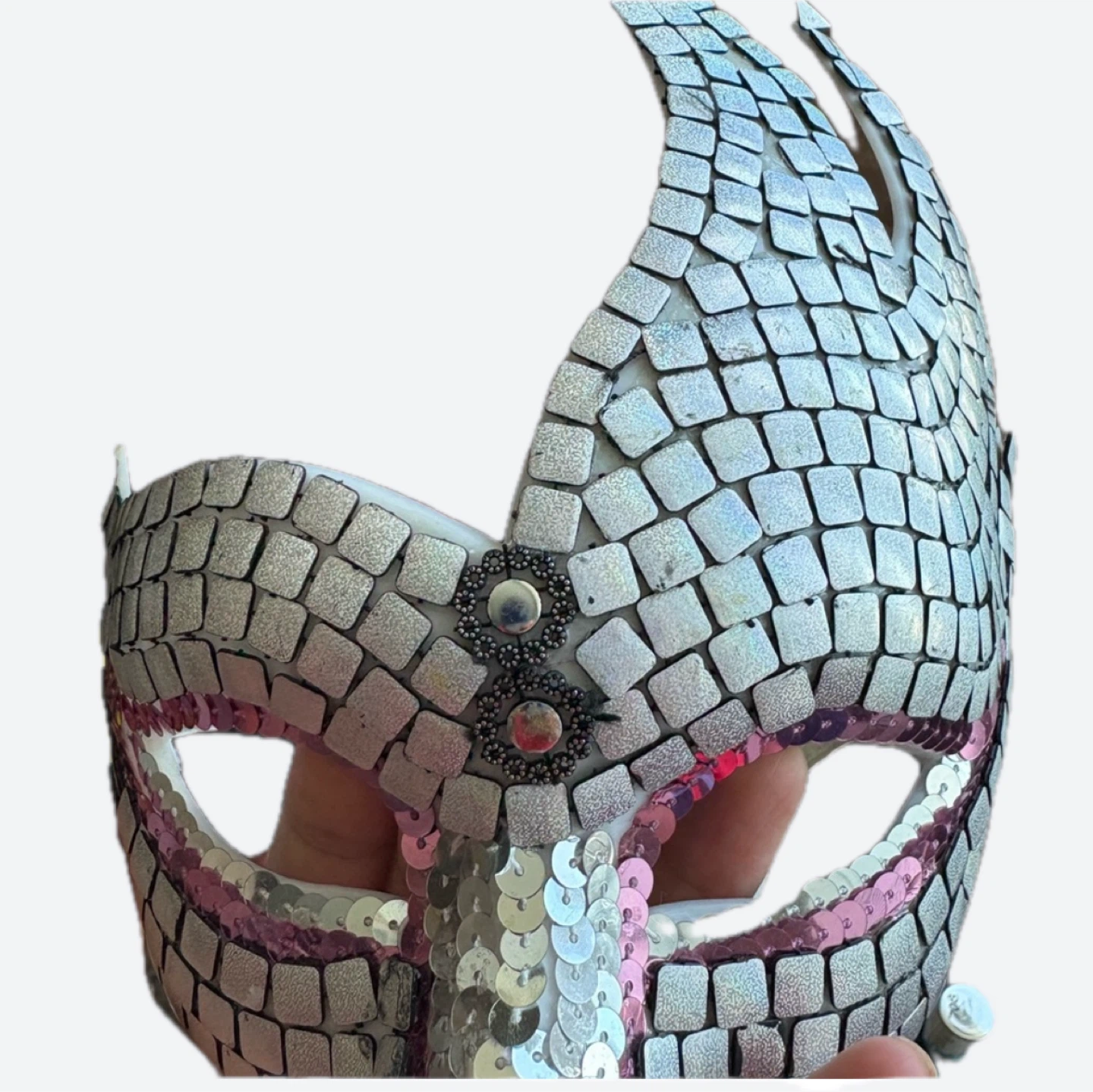 Halloween Silver Mosaic Mask - photo 2