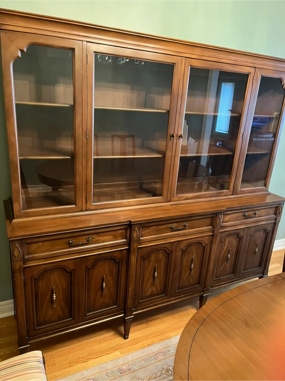 Vintage Wood Hutch and Dining Set image indicator(2)