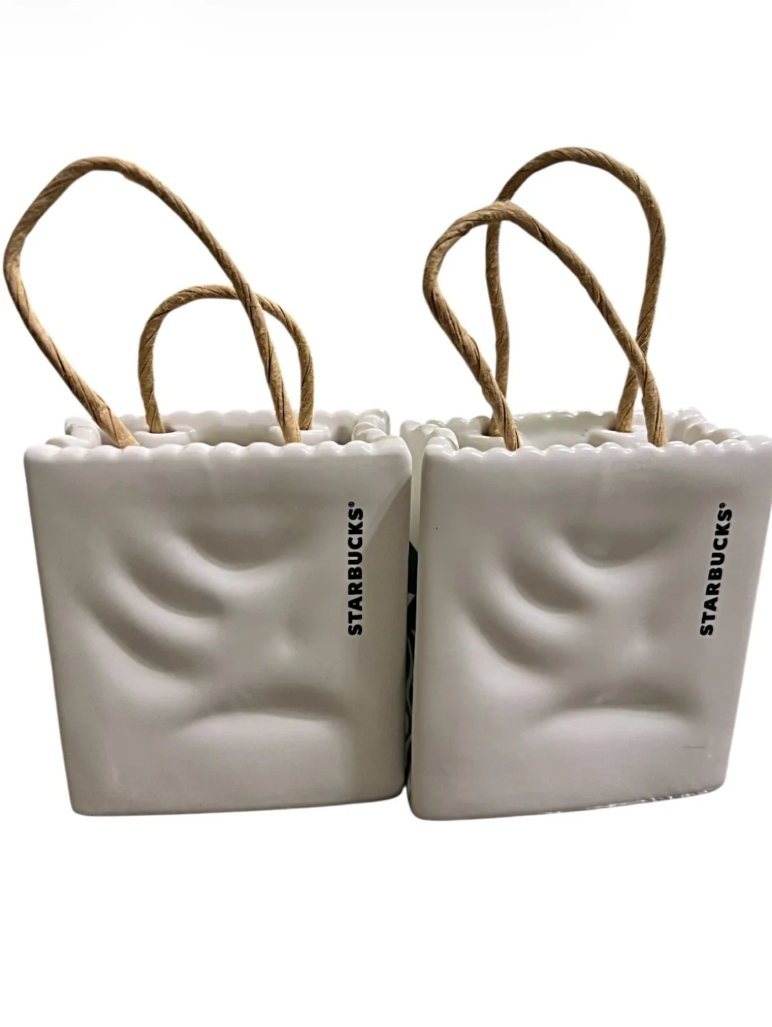 Starbucks 2018 Limited Edition Ceramic Tote Ornaments – Set of 2 image indicator(3)