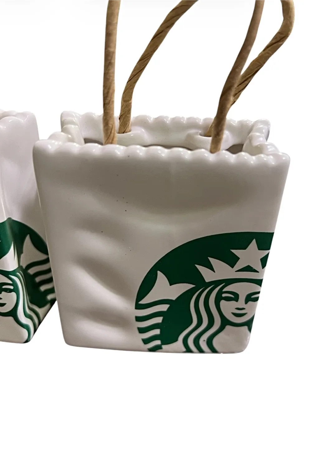 Starbucks 2018 Limited Edition Ceramic Tote Ornaments – Set of 2 image indicator(2)