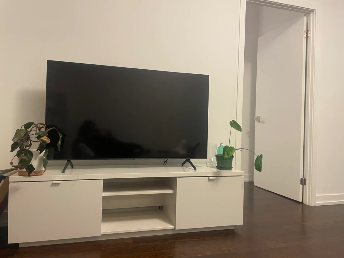 White TV Stand/Entertainment Unit - photo 2