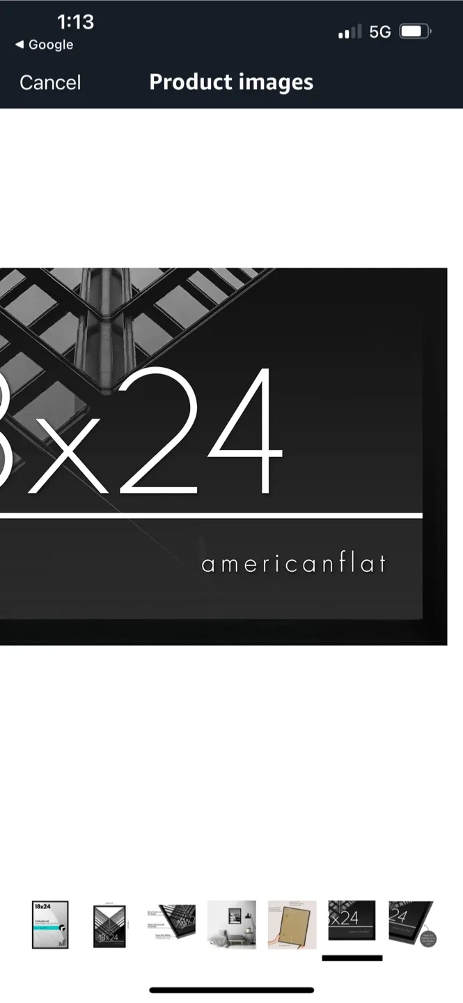 New Americanflat 18x24 Picture Frame - Black image indicator(4)