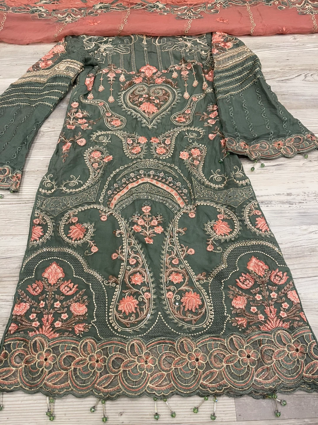 Embroidery Chiffon Suit outfit Part wear - photo 3