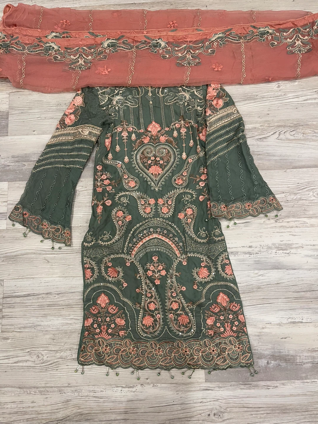Embroidery Chiffon Suit outfit Part wear - photo 4