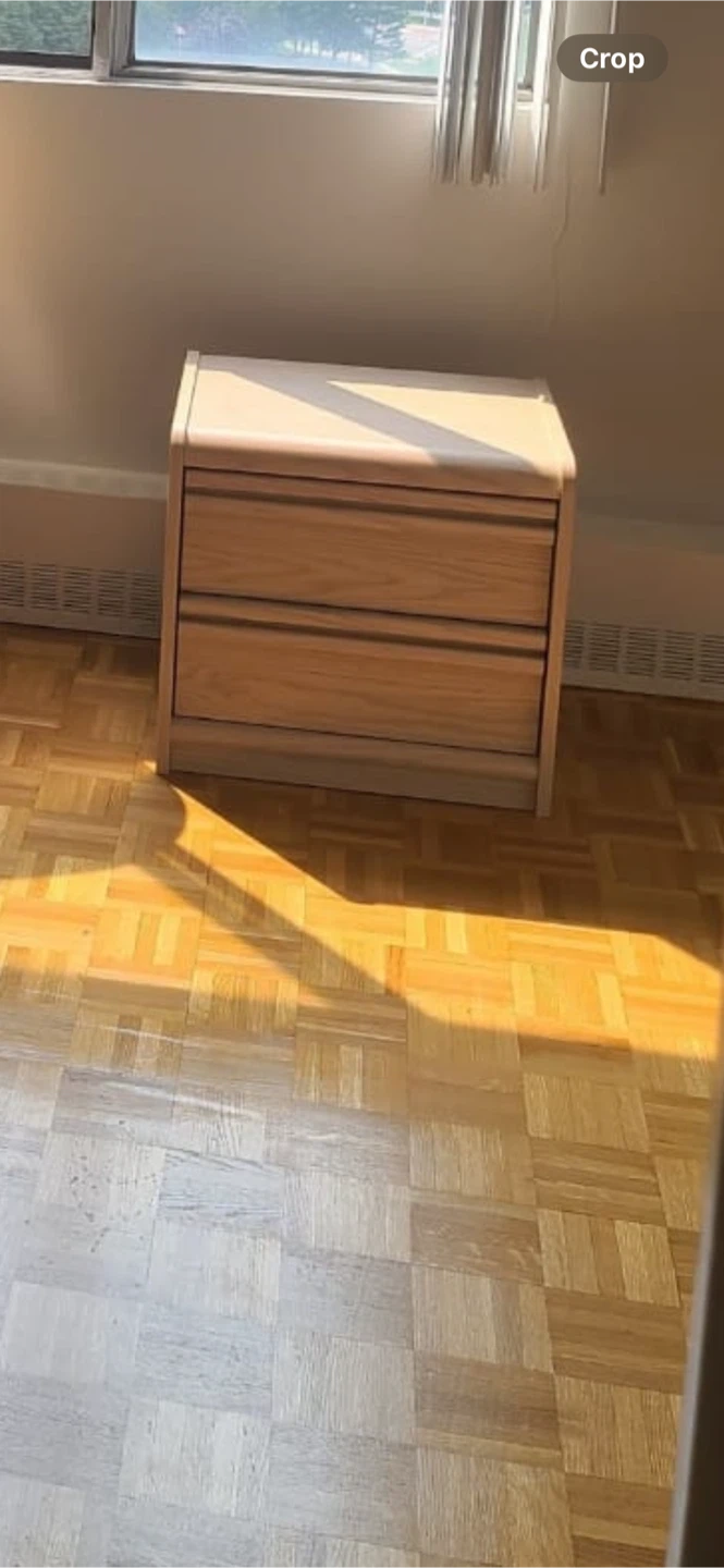 Wooden 2-Drawer Nightstand
