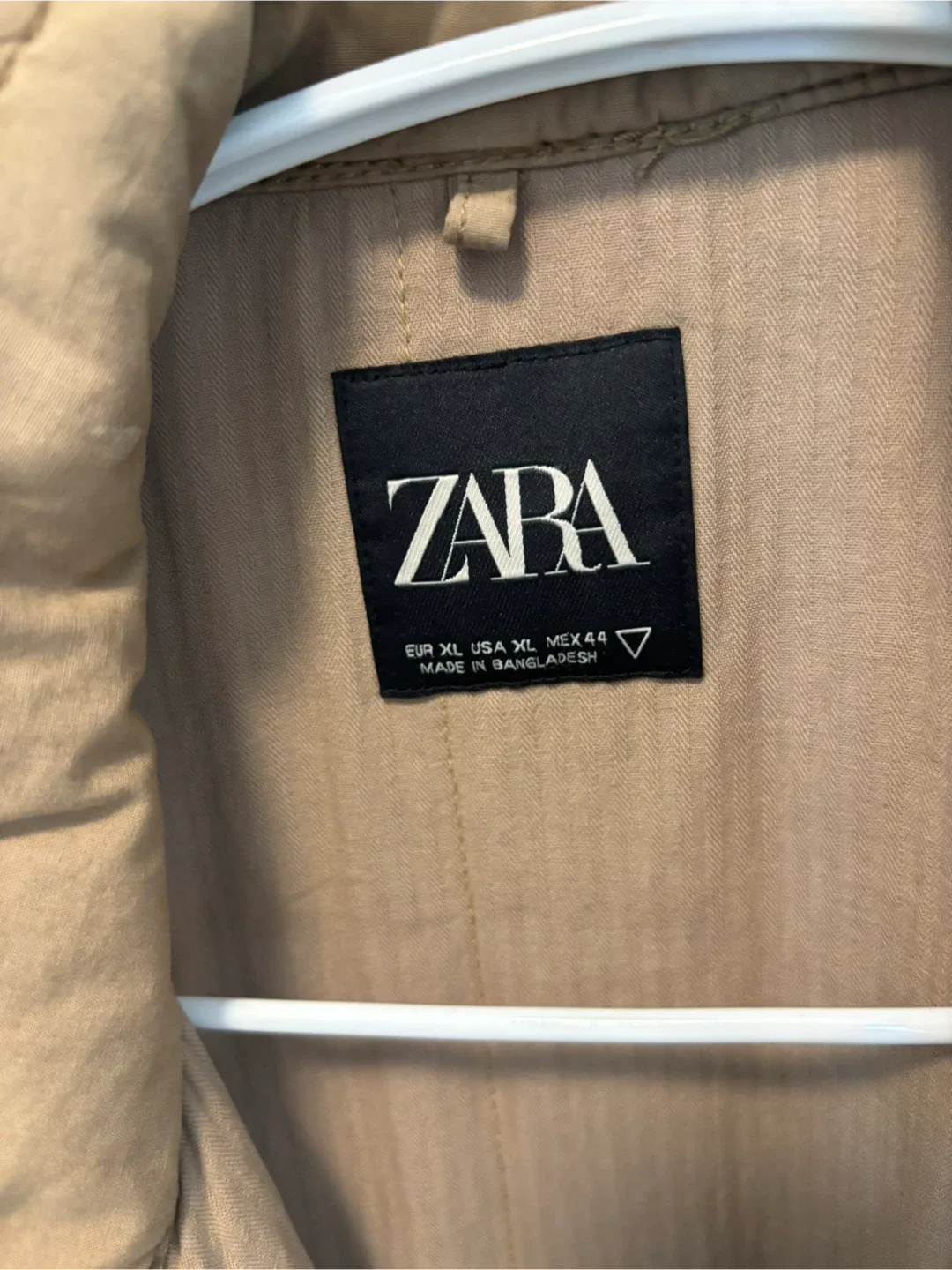 Zara Overshirt Shacket - Taupe Brown - Size XL image indicator(4)