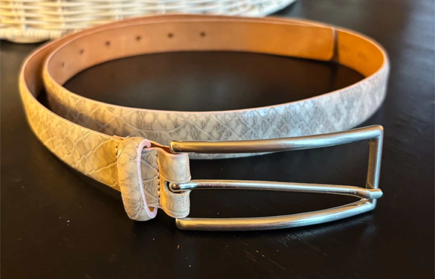 Berge Genuine Textured Snake print leather belt - photo 2