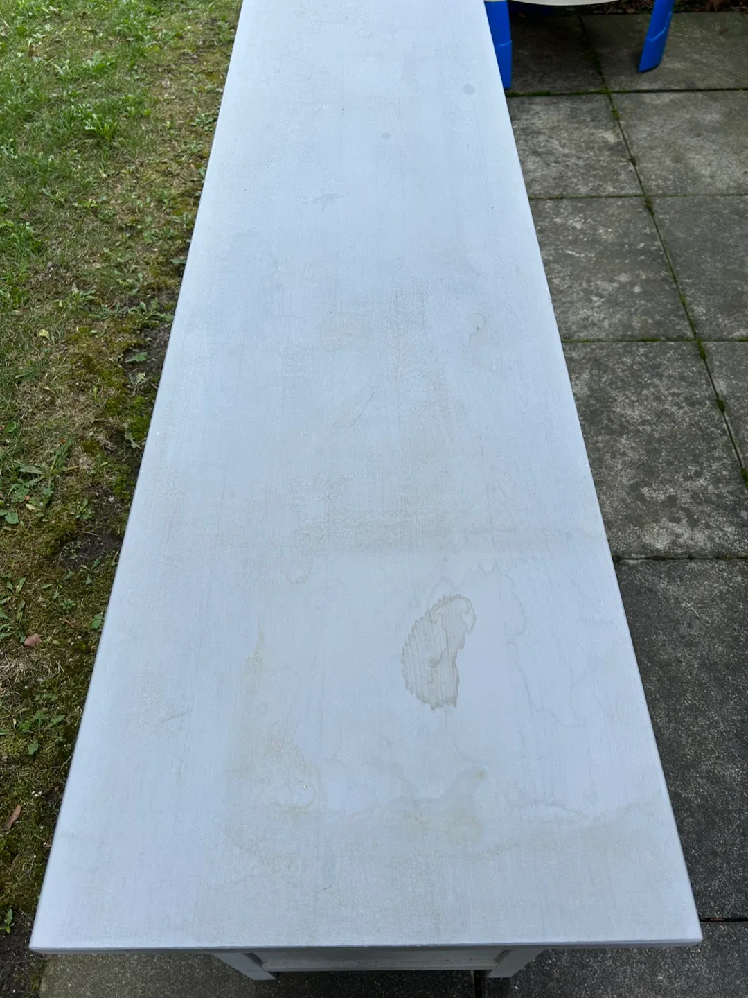 IKEA HEMNES grey chalk paint console table image indicator(4)