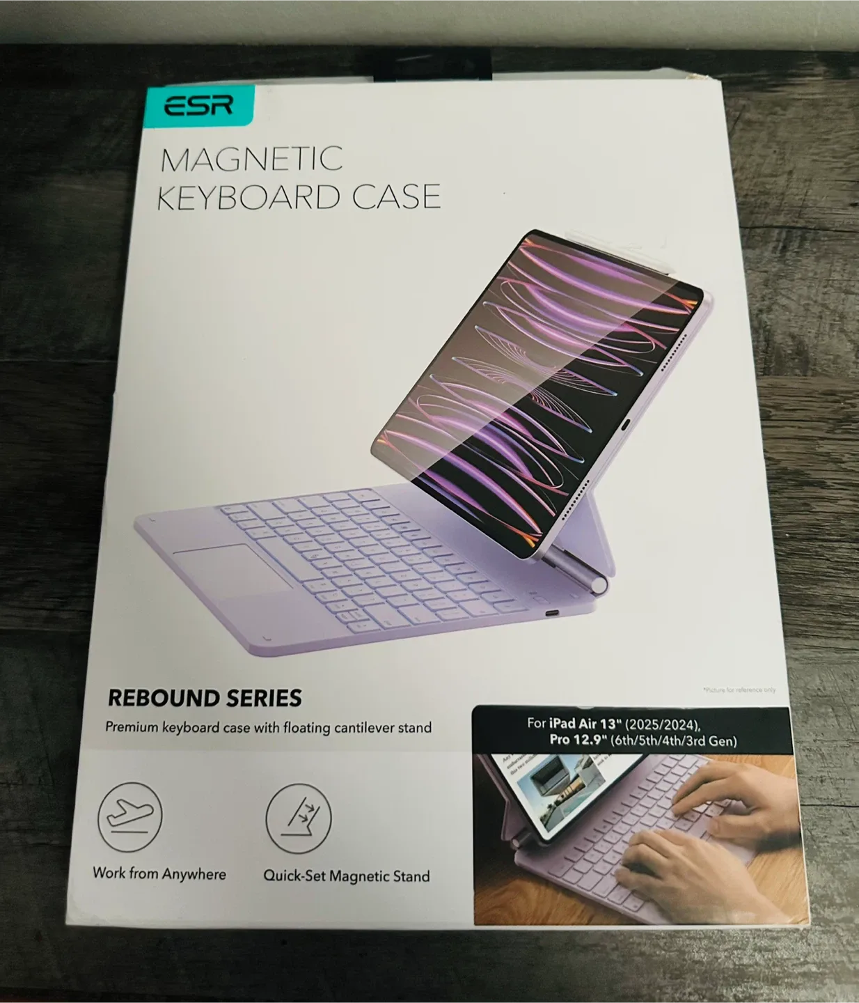 Magnetic Keyboard Case for iPad Air 13" - Purple-New! thumbnail