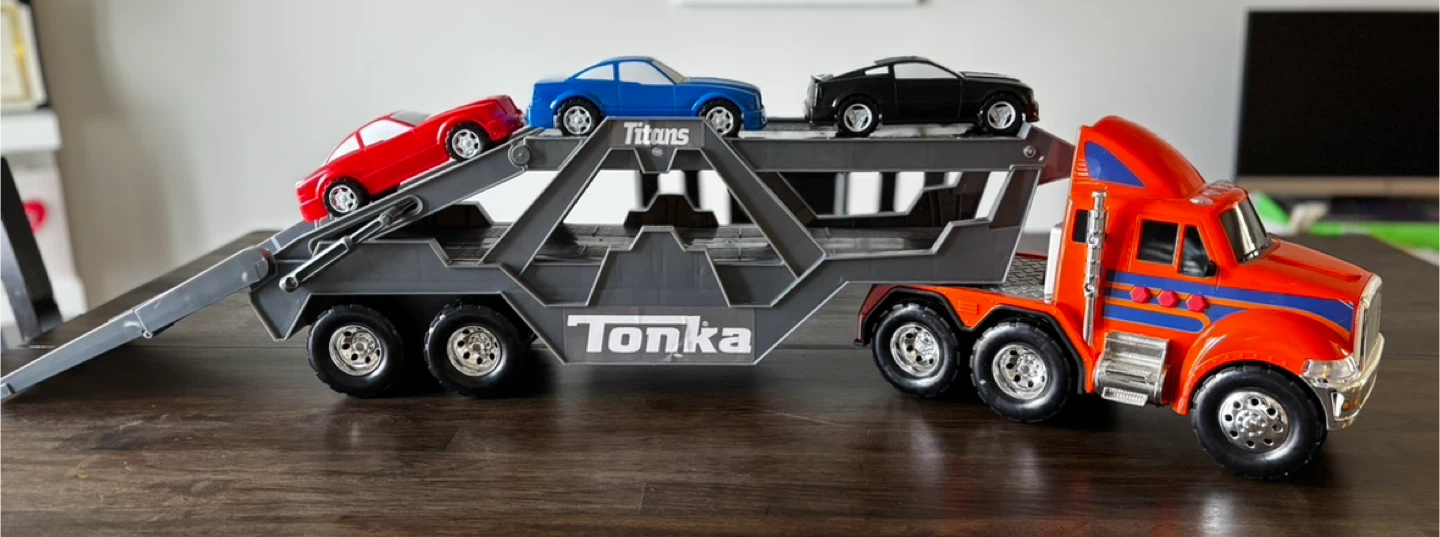 Tonka Titans Car Carrier Truck with 3 Cars - photo 2