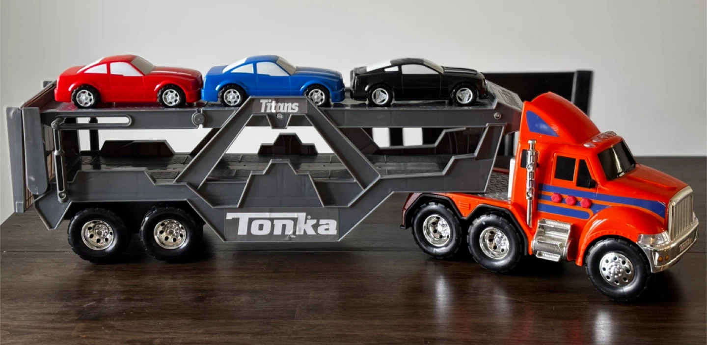 Tonka Titans Car Carrier Truck with 3 Cars